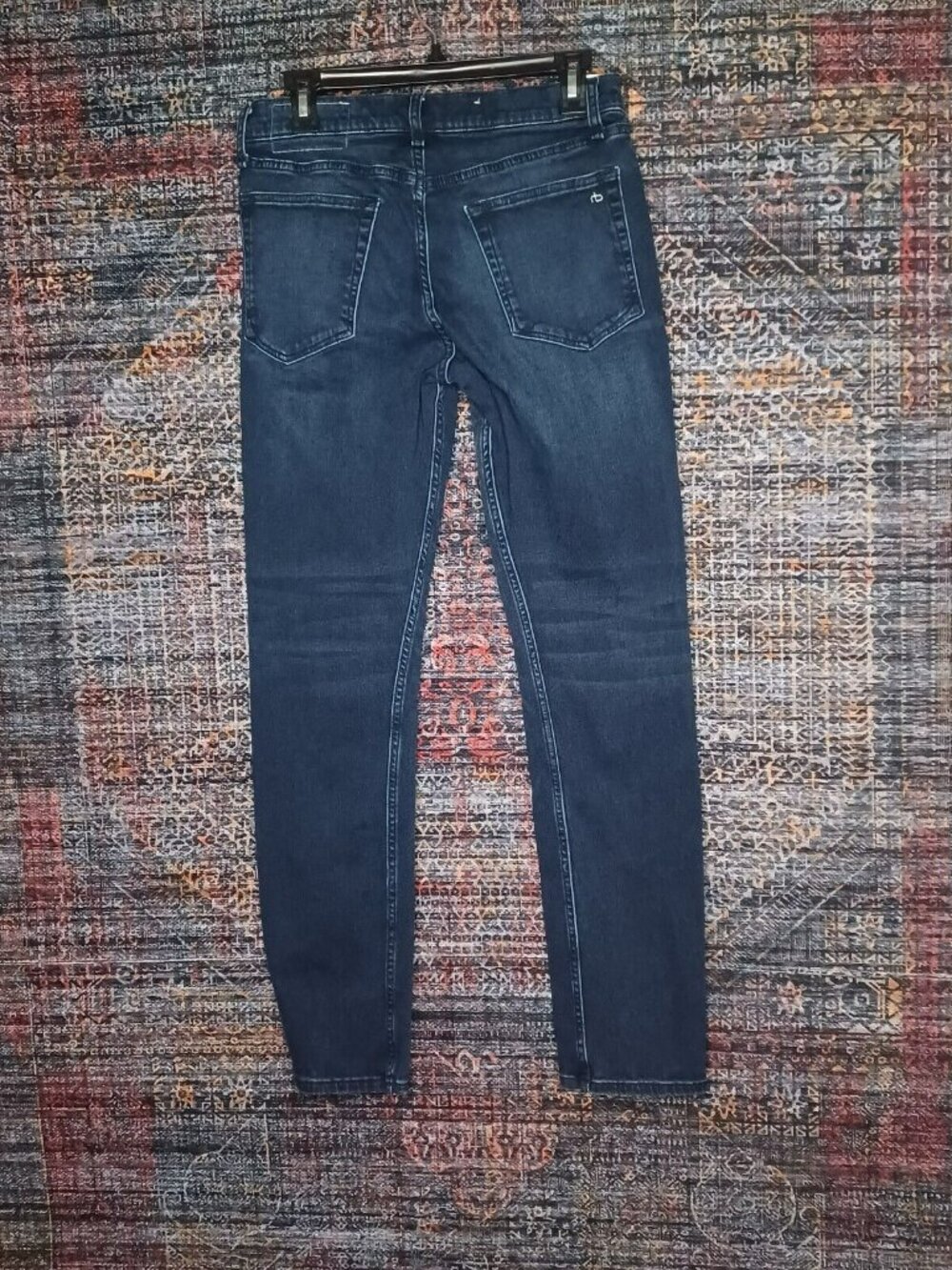 rag & bone mens dark wash distressed slim fit 2 jeans 30x32